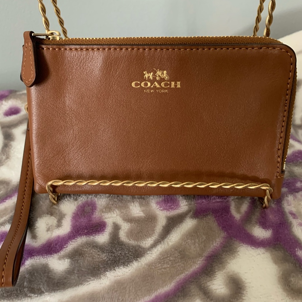 Coach double zip wristlet NWOT